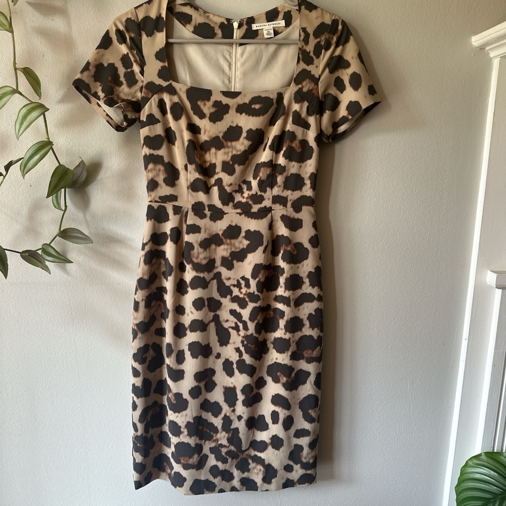 Banana Republic Animal Print Midi Dress